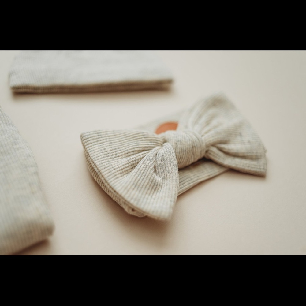 Oatmeal Ribbed Head Wrap